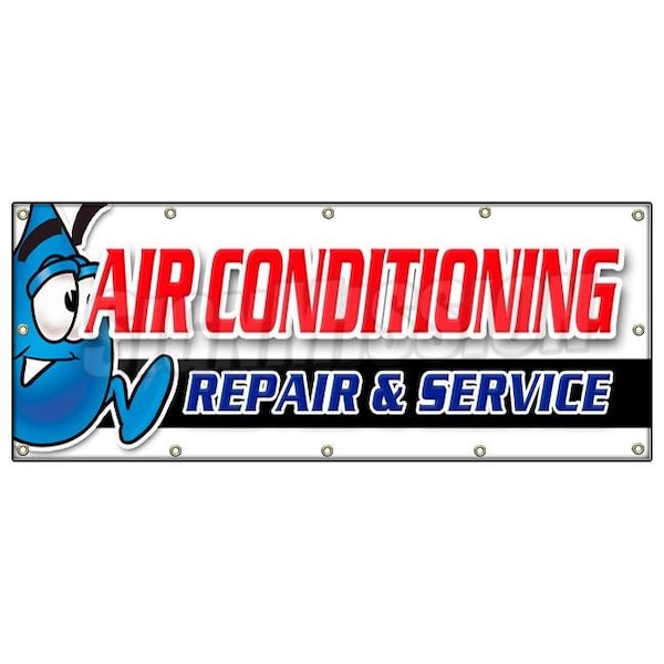 Signmission AC REPAIR & SERVICE BANNER SIGN hvac air conditioning estimates finance B-120 Ac Repair & Service - main